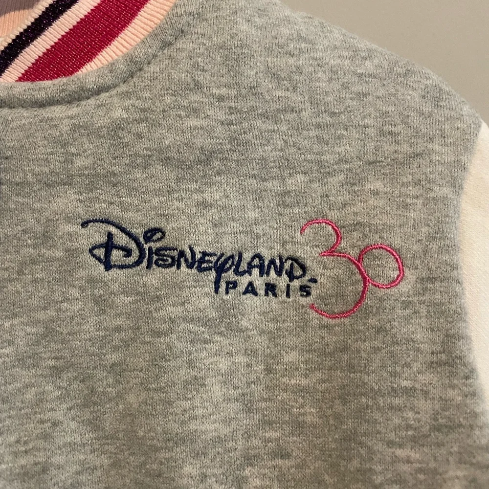 DISNEY Minnie Mouse Letterman Jacket Pink Disney World‎ 30th anniversary size 4